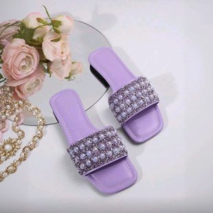 Damen Glamouröse Slides mit funkelnden Strassdetails EB