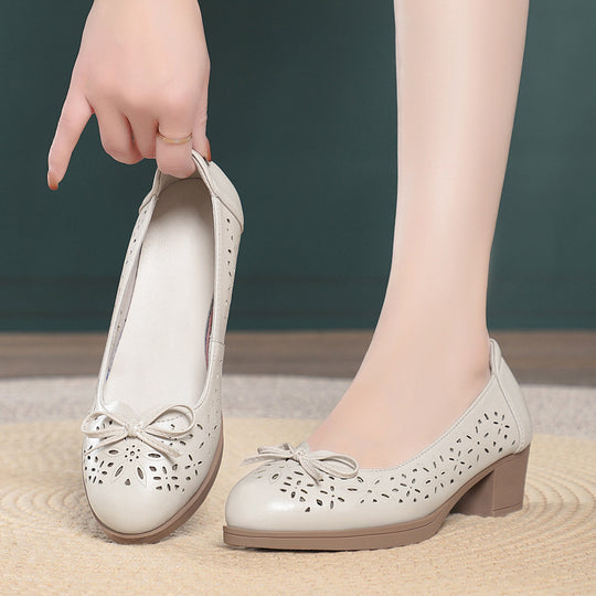 Damen Komfortable Cut-Out Ballerinas EB