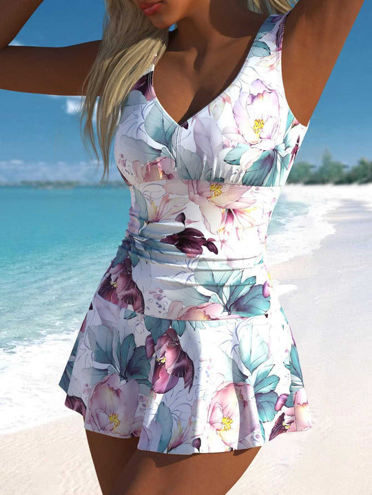 Damen Badeanzug mit elegantem Rüschendesign und modernem Schnitt EB