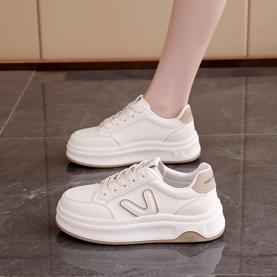 Damen modische Sneaker mit dicker Profilsohle und atmungsaktivem Obermaterial EB