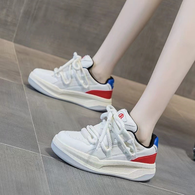 Damen Sportliche High-Top Sneakers mit atmungsaktiver Oberflächenstruktur und rutschfester Sohle EB