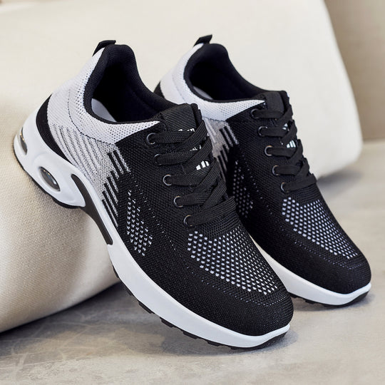 Damen nan atmungsaktive Strick-Sneaker mit Luftpolstersohle und gepolstertem Knöchelabschluss EB