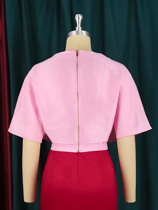 Damen Abendkleid mit voluminösen Puffärmeln und figurbetonter Silhouette EB