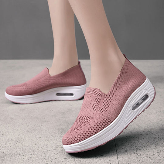 Damen Bequeme Slip-On Sneakers mit Luftpolsterung EB