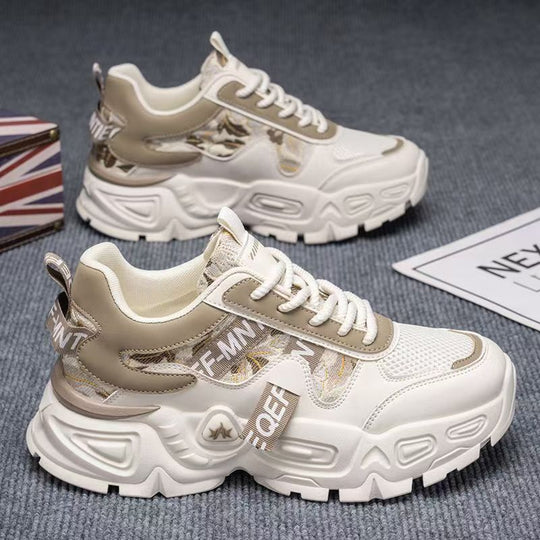 Damen Sportliche Chunky Sneakers mit atmungsaktivem Mesh-Obermaterial und stabiler Sohle EB