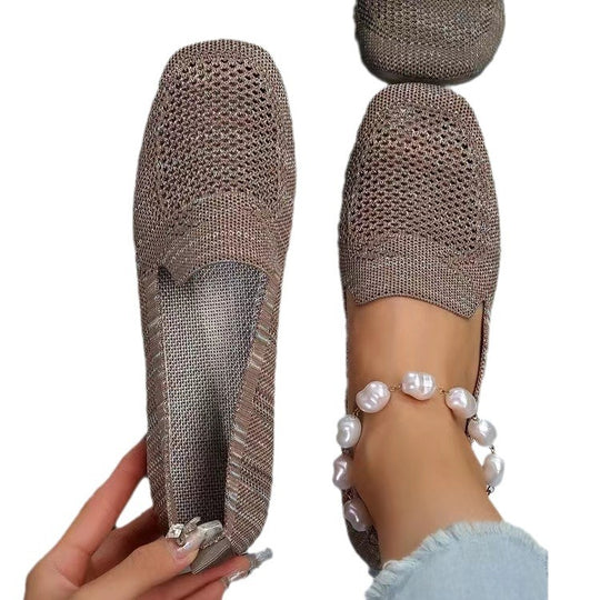 Damen Atmungsaktive Slip-On Schuhe aus Netzmaterial EB