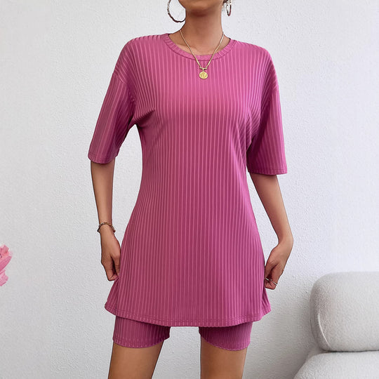 Damen Sportliches Kurzarm-Kleid mit integriertem Radlerhose EB