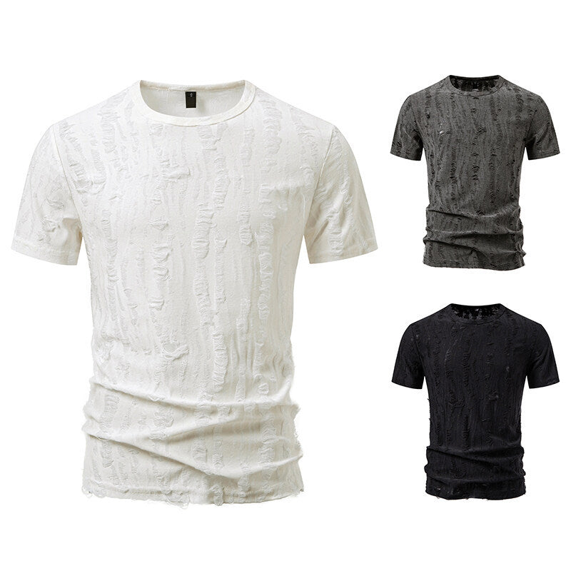 Herren T-Shirt mit strukturiertem Vintage-Design EB