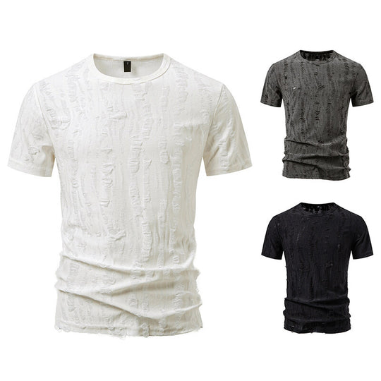 Herren T-Shirt mit strukturiertem Vintage-Design EB