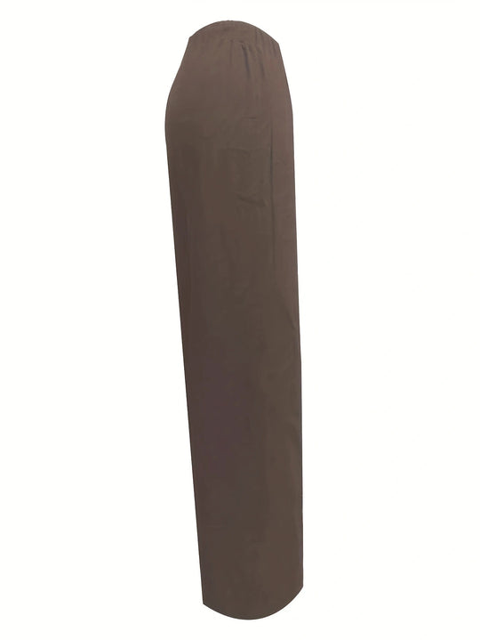 Damen Weite Sommerhose mit elastischem Bund und lockerer Passform EB