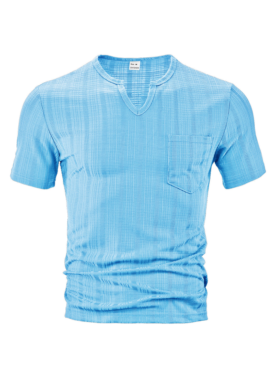 Herren Kurzarm T-Shirt mit V-Ausschnitt und Brusttasche EB
