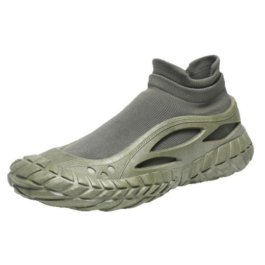Damen Sportliche High-Top Sneaker mit atmungsaktivem Strickmaterial EB