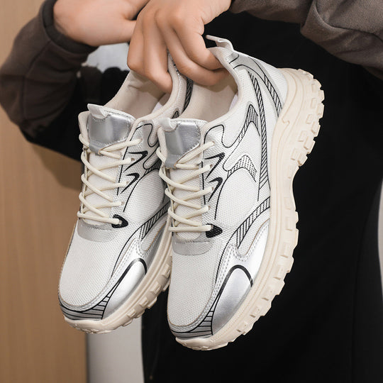 Damen Sportliche Lifestyle Sneakers mit stoßdämpfender Sohle und vielseitigem Design EB