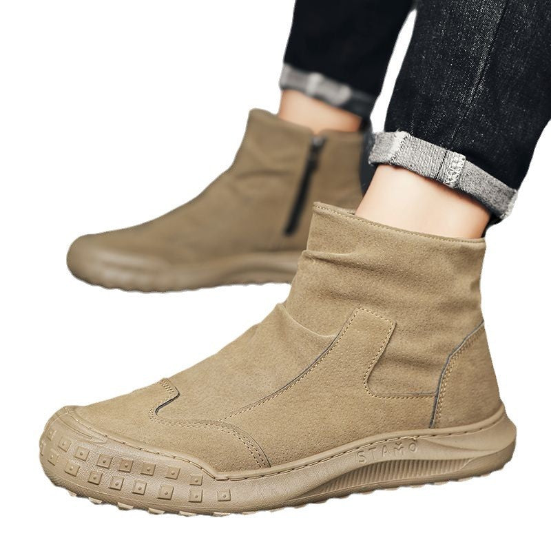 Damen modische Stiefel mit elegantem Reißverschluss und rutschfester Sohle EB