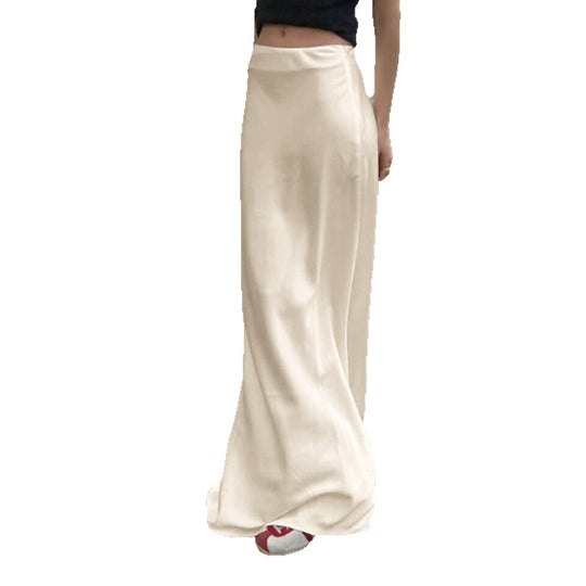 Damen Elegante Maxirock mit fließendem Schnitt und hohem Taillenbund EB