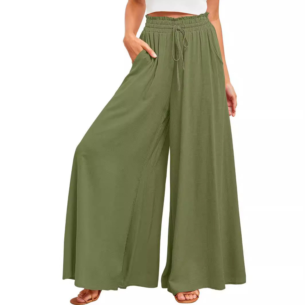 Damen Maxi-Rock mit elastischem Bund und Taschen EB