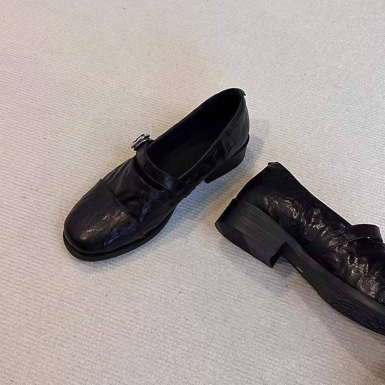 Damen Komfortable Mokassins mit modischem Schnallen-Detail EB