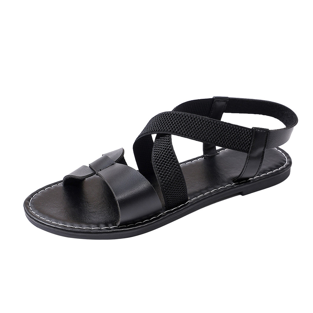 Damen Fashion Sandalen mit Riemchen und elastischen Einsätzen EB