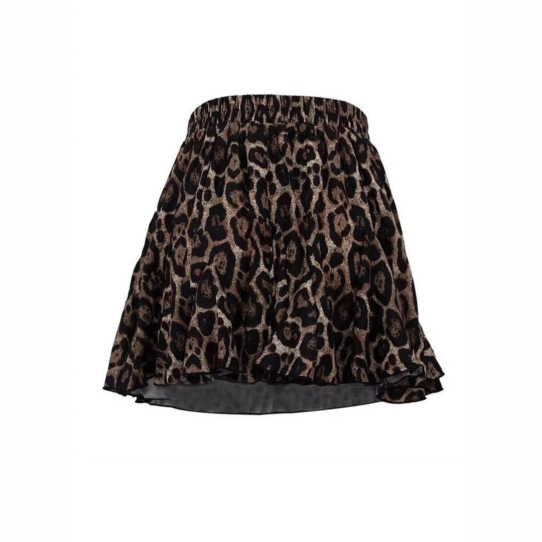 Damen Midirock mit voluminösem Schnitt und modernem Tiermuster EB
