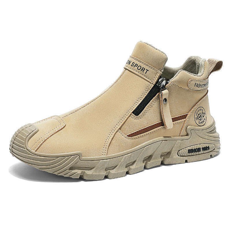 Damen Sportliche High-Top Sneakers mit praktischem Reißverschluss und isolierendem Innenfutter EB