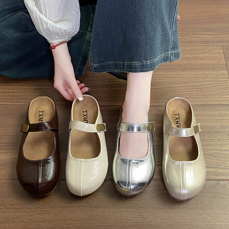 Damen modische Clogs mit elegantem Riemen und komfortabler Sohle EB