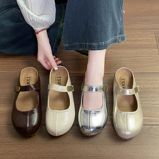 Damen modische Clogs mit elegantem Riemen und komfortabler Sohle EB