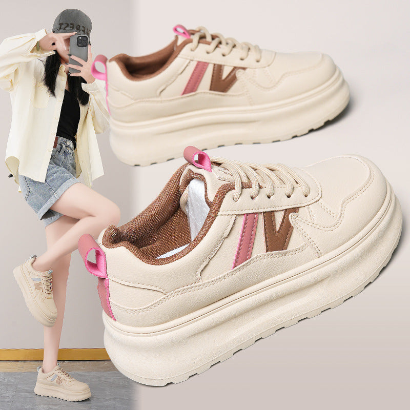 Damen sportliche Chunky Sneakers mit rutschfester Sohle und ergonomischer Dämpfung EB