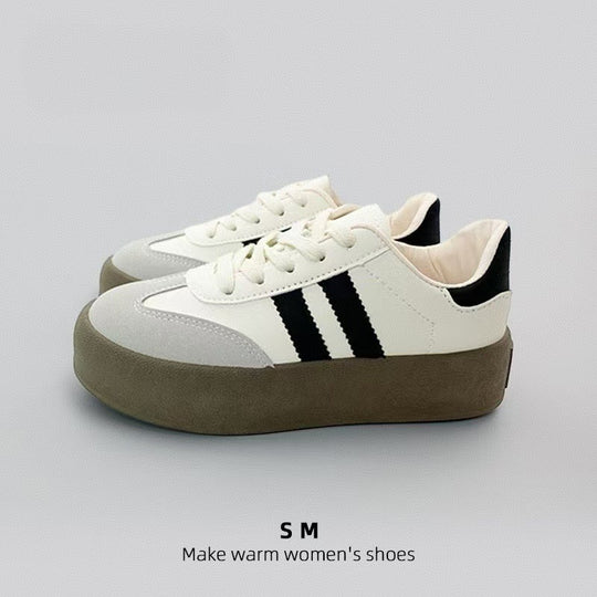 Damen Trendige Sneakers mit dicker Sohle und sportlichem Design EB