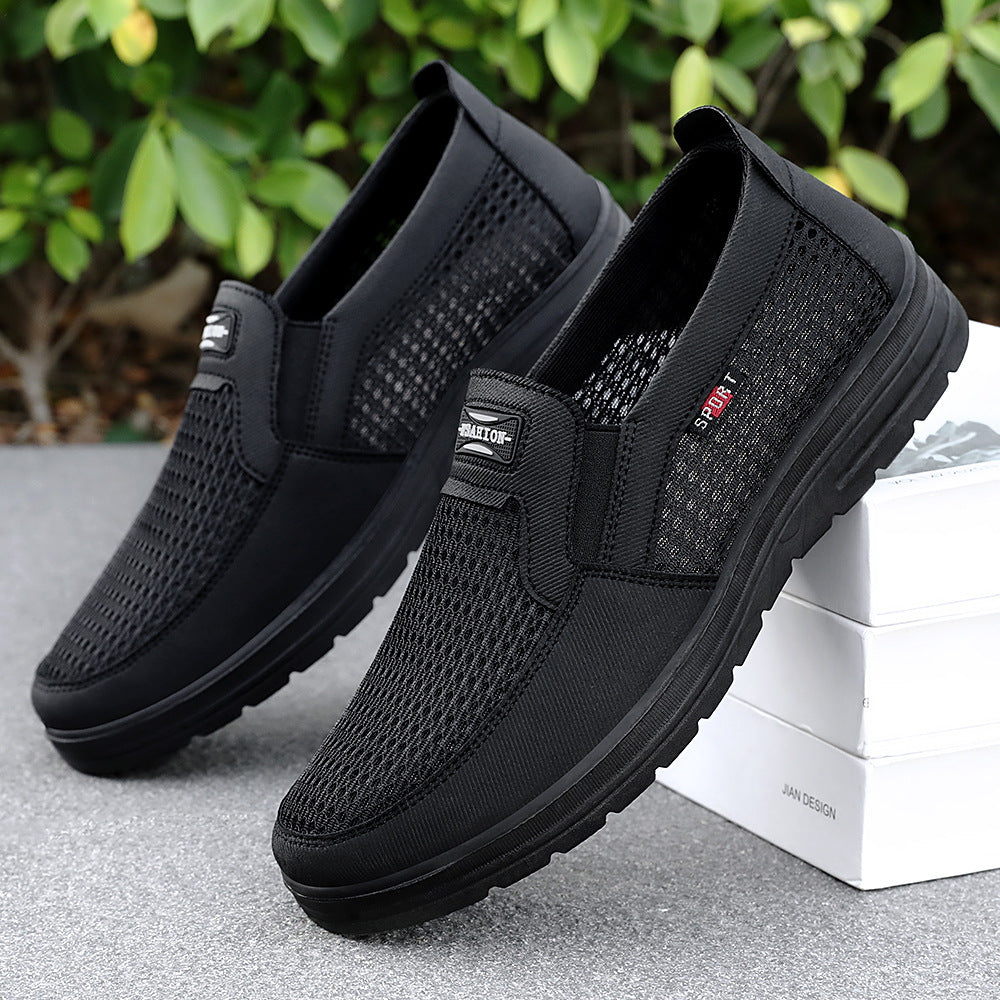 Damen Sportliche Slip-On Schuhe mit elastischem Mesh-Obermaterial und rutschfester Sohle EB