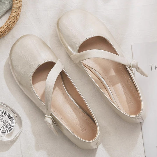 Damen elegante Ballerinas mit modischem Schleifendetail und komfortabler Innensohle EB