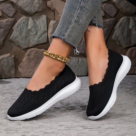 Damen Strick-Sneaker mit flexiblem Design und rutschfester Sohle EB