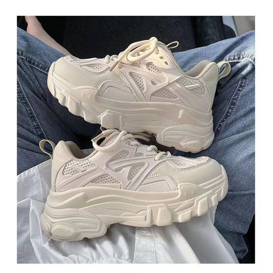 Damen Sportliche Sneakers mit atmungsaktiver Netzstruktur und rutschfester Sohle EB