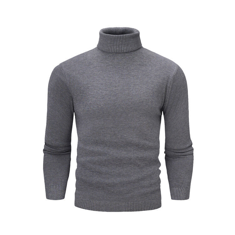 Herren eleganter Rollkragenpullover aus feiner Merinowolle EB
