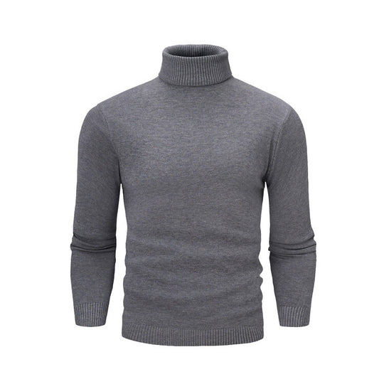 Herren eleganter Rollkragenpullover aus feiner Merinowolle EB