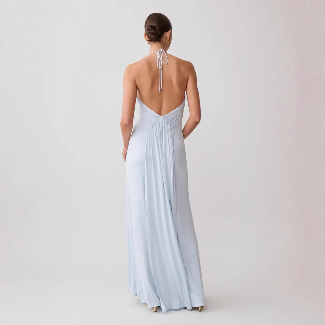 Damen Maxikleid mit raffinierter Drapierung EB