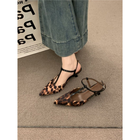 Damen spitze Slingback Ballerinas aus weichem Veloursleder EB