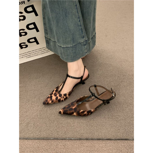Damen spitze Slingback Ballerinas aus weichem Veloursleder EB