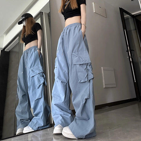 Damen Cargo-Hose im urbanen Stil mit weitem Schnitt und praktischen Seitentaschen EB