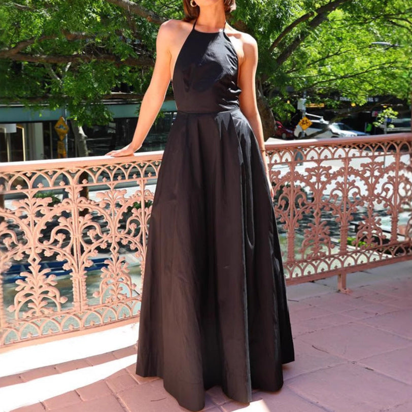 Damen Maxi-Rock mit hohem Taillenbund und elegantem Chiffon-Überwurf EB