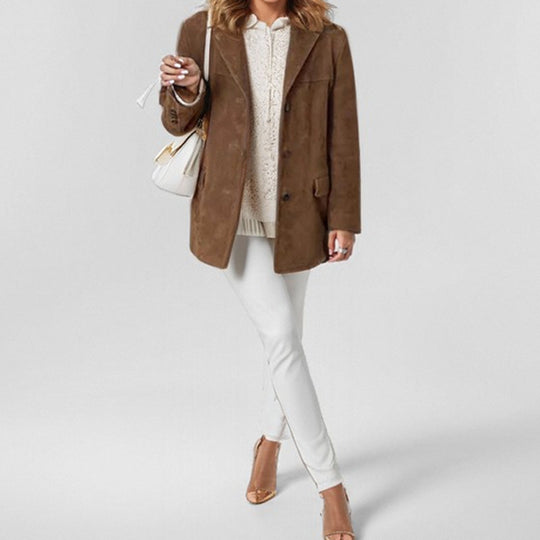 Damen Oversized Baumwolljacke mit lässigem Schnitt EB