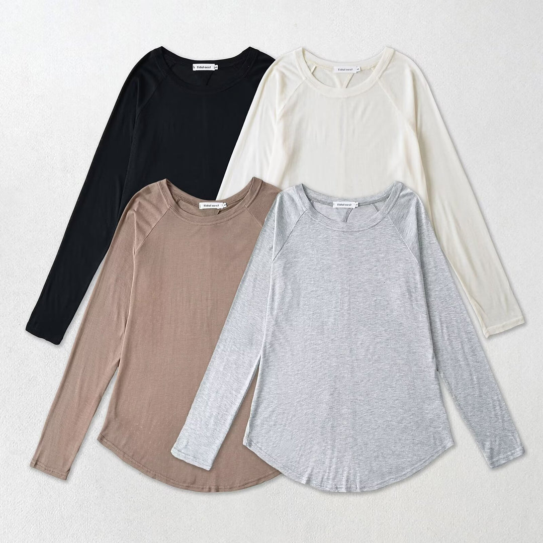 Damen lässiges Langarm-T-Shirt EB