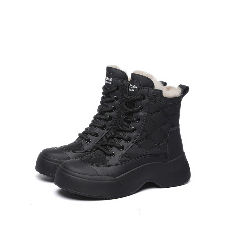 Damen Winterliche Halbstiefel mit isolierender Sohle und bequemem Innenfutter EB