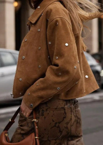 EB | Wildleder Ge cropped Jacke