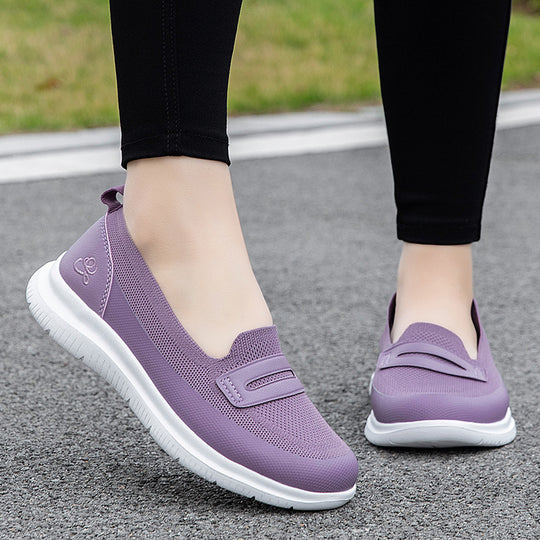 Damen Atmungsaktive Slip-On Sneakers mit flexiblem Design EB