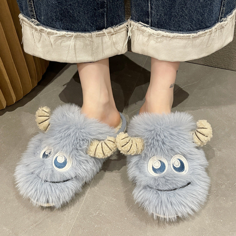 Damen Flauschige Hausschuhe mit tierischem Design EB