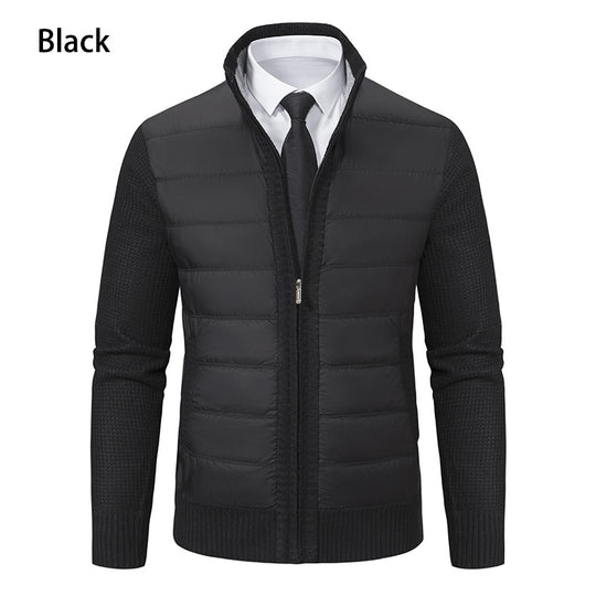 Herren gefütterte Übergangsjacke mit hohem Kragen und strukturiertem Design EB