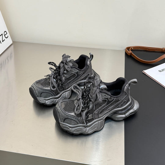Damen Sportliche Chunky Sneakers mit atmungsaktiver Mesh-Oberfläche EB
