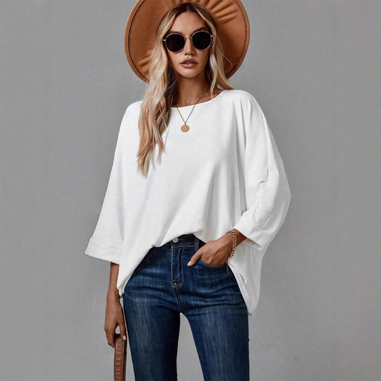 Damen Oversized Oberteil mit lässigem Schnitt und überschnittenen Ärmeln EB