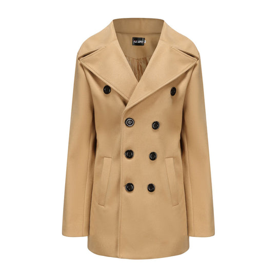 Herren eleganter und stilsicherer Peacoat mit doppelter Knopfreihe EB
