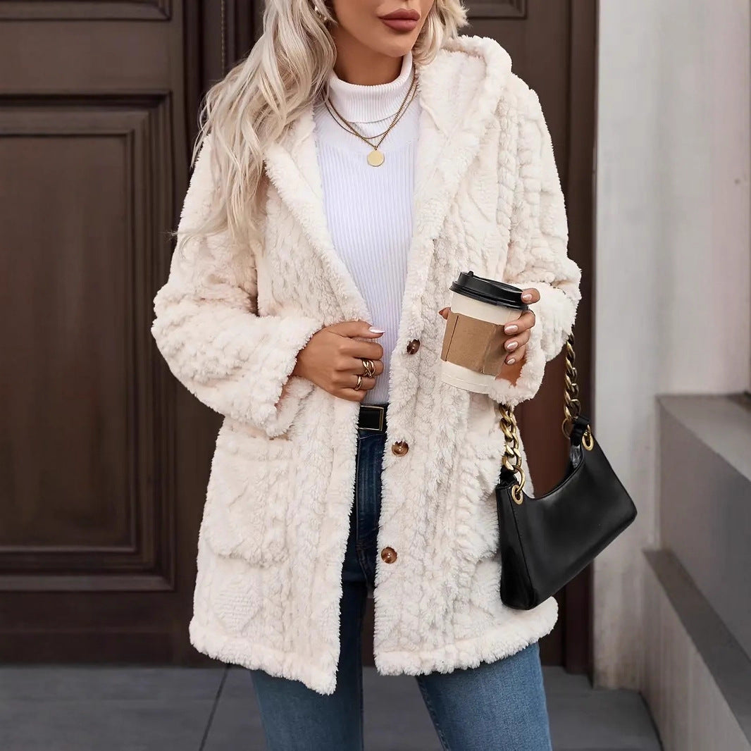 Damen Flauschige Kuscheljacke EB